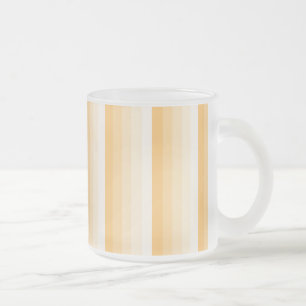 Yellow shadow stripes frosted glass coffee mug