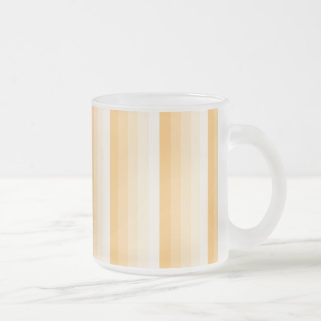Yellow shadow stripes frosted glass coffee mug (Right)