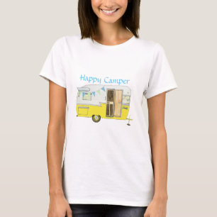 Yellow Shasta Camping Trailer Woman's Tee Shirt
