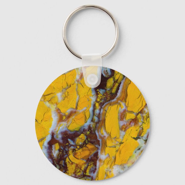 Yellow Shattuckite Key Ring (Front)