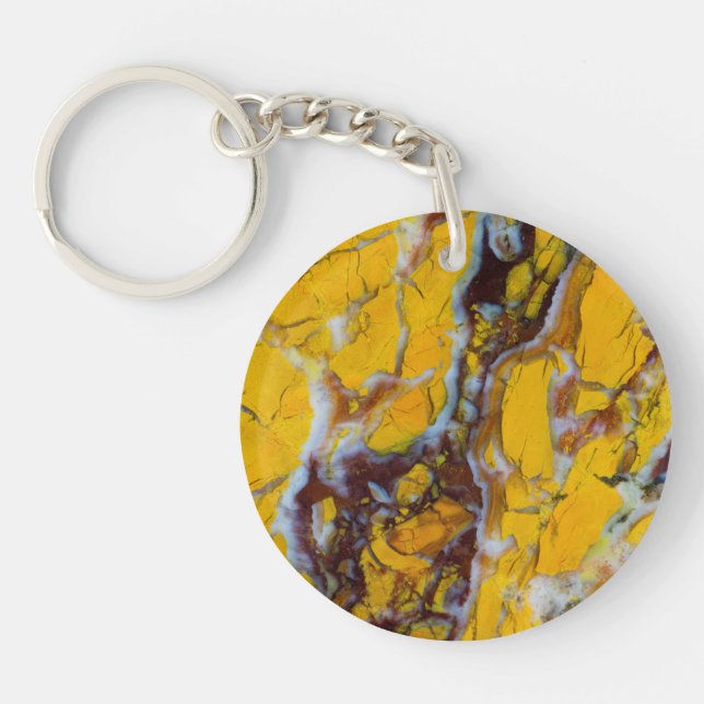 Yellow Shattuckite Key Ring (Front)