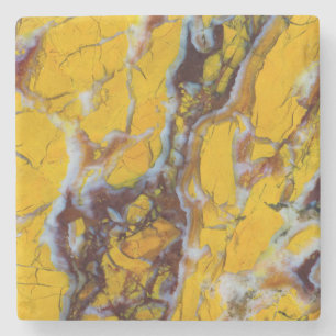 Yellow Shattuckite Stone Coaster