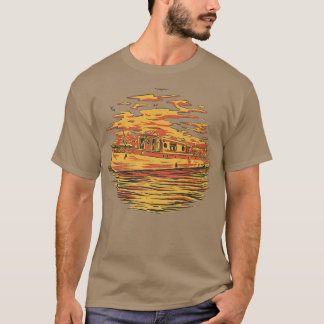 Yellow ship crew sailing Premium  T-Shirt