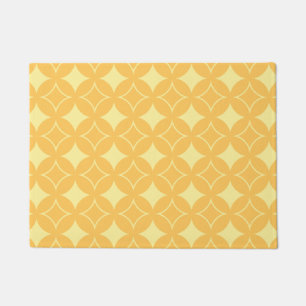 Yellow shippo pattern doormat