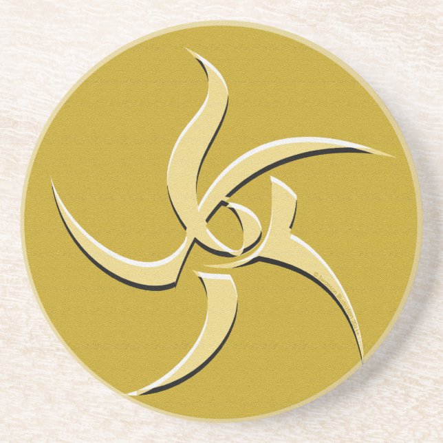 Yellow Sign Elder Sign Coaster (Front)