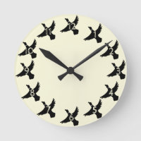 Yellow Silhouette Flying Duck