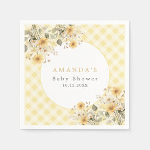 Yellow Silly Goose Baby Shower Napkin