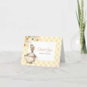 Yellow Silly Goose Baby Shower Thank You Card