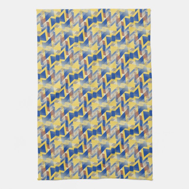 Yellow + Silver Blue Bow-tie Pattern Cloth (Vertical)