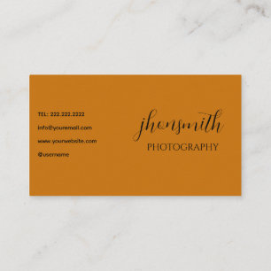 Yellow Simple Creative Photo Shoot Business Card