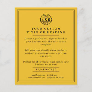 Yellow Simple Elegant Business Logo Promotional Flyer