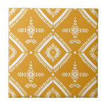 Yellow Simple Indian Geometric Elegant Rustic Tile<br><div class="desc">This Yellow Simple Indian Geometric Elegant Rustic ceramic tile adds a touch of elegance to any space. Featuring a stunning mustard yellow geometric pattern, this tile combines modern design with a traditional aesthetic. Perfect for enhancing bathrooms, kitchens, or accent walls, its minimalist and sophisticated look makes it a versatile decor...</div>