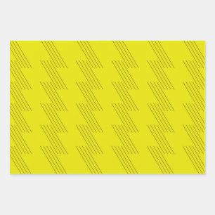 Yellow, simple, modern, bold, trendy graphic wrapping paper sheet