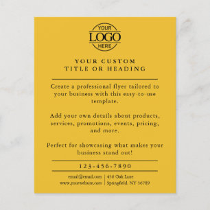 Yellow Simple Modern Business Logo Promotional Flyer