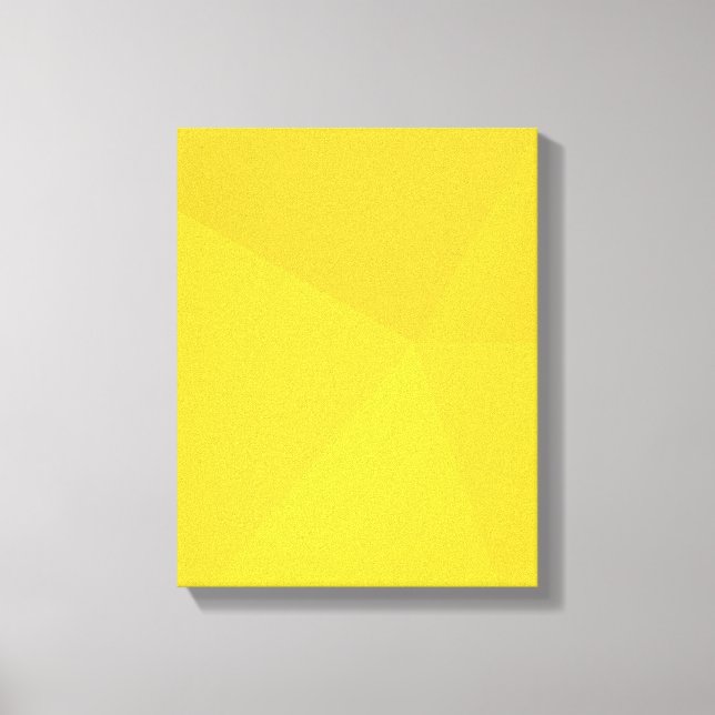 Yellow, simple, modern, cool, geometric trendy art canvas print (Front)