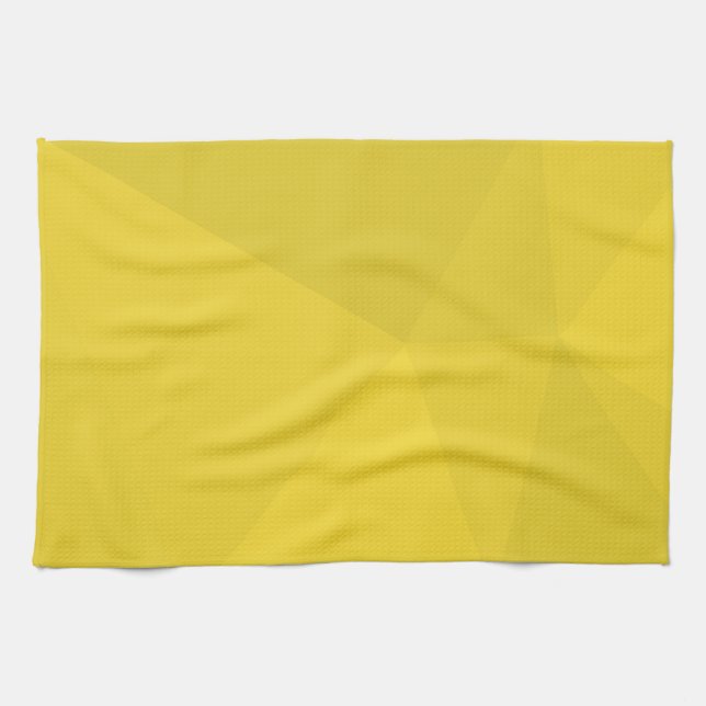 Yellow, simple, modern, cool, geometric trendy art tea towel (Horizontal)