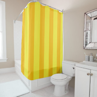 YELLOW SIMPLE STYLISH MODERN CUSTOMIZED BATHROOM SHOWER CURTAIN