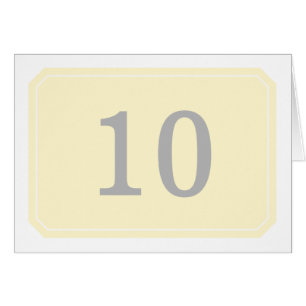 Yellow Simply Elegant Table Number Card