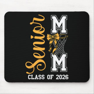 Yellow Sketll Bow Senior Mum Cl Of 2026 Graduation Mouse Mat