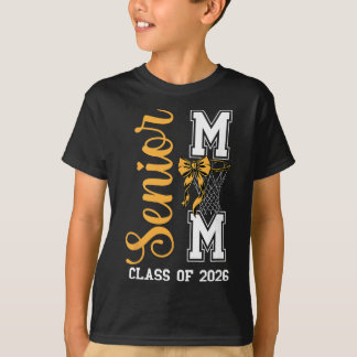 Yellow Sketll Bow Senior Mum Cl Of 2026 Graduation T-Shirt