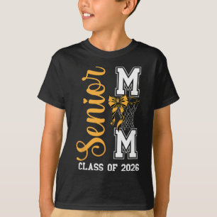 Yellow Sketll Bow Senior Mum Cl Of 2026 Graduation T-Shirt
