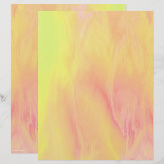 Yellow Skies Scrapbook Paper 2-Sided Page (Front/Back)