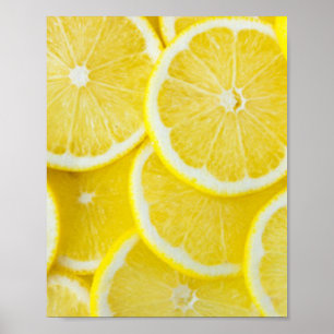 Yellow Slice Lemons Poster