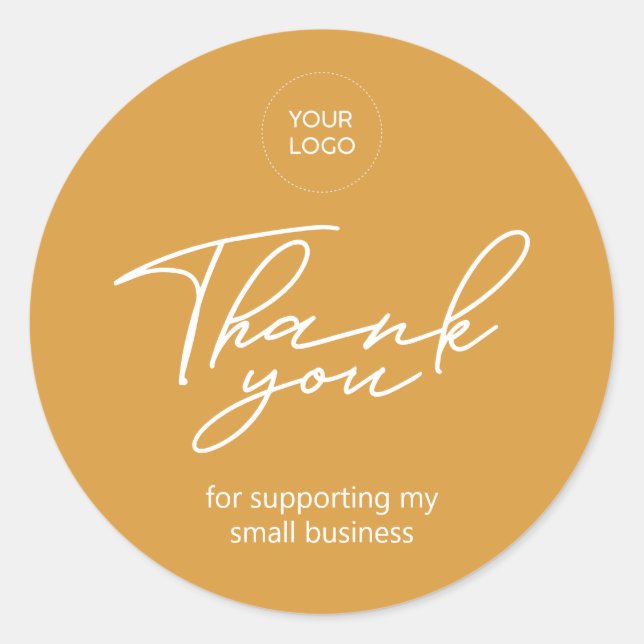 Yellow | Small Business Thank you package sticker (Front)