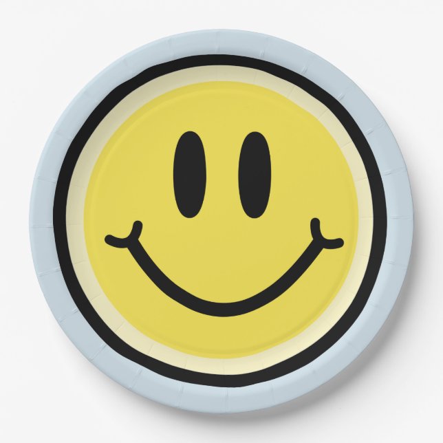 Yellow Smile Paper Plate (Front)