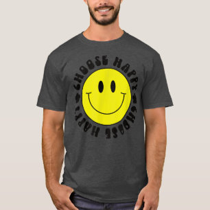 Yellow Smile Smiling Face Choose Happy Happiness M T-Shirt
