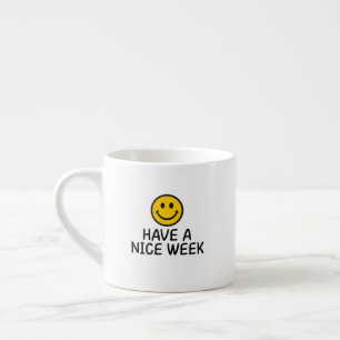Yellow Smiling Face Kind Words Espresso Cup