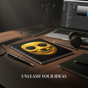Yellow Smiling Mask Notebook
