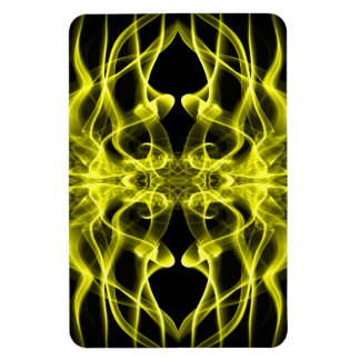 Yellow Smoke Symmetrical Minimalist Black Magnet