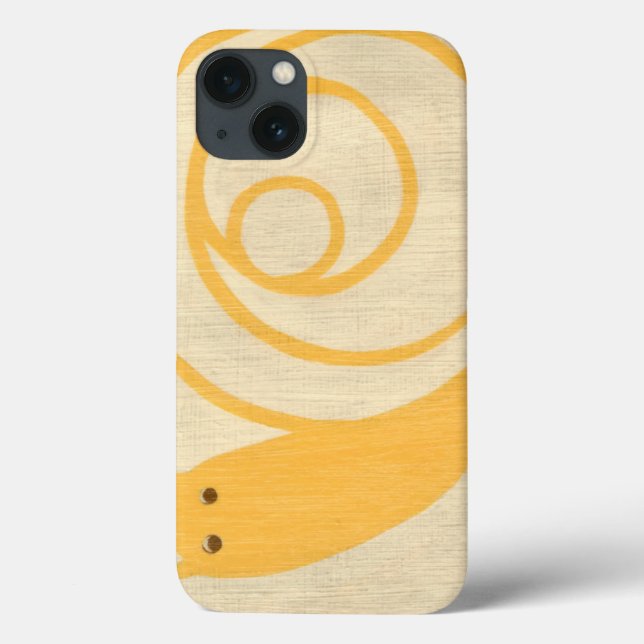 Yellow Snail on Cream Background Case-Mate iPhone Case (Back)