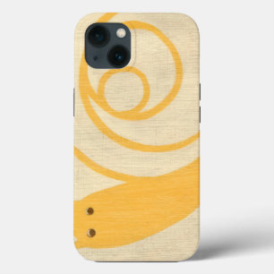 Yellow Snail on Cream Background iPhone 13 Case