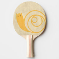 Yellow Snail on Cream Background