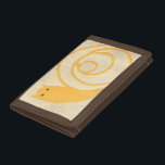 Yellow Snail on Cream Background Trifold Wallet<br><div class="desc">This yellow snail is much cuter than real snails! An enchanting Chariklia Zarris print,  the cream background blends well with the yellow colour of the snail. A great piece to place on the wall of a child's room!</div>