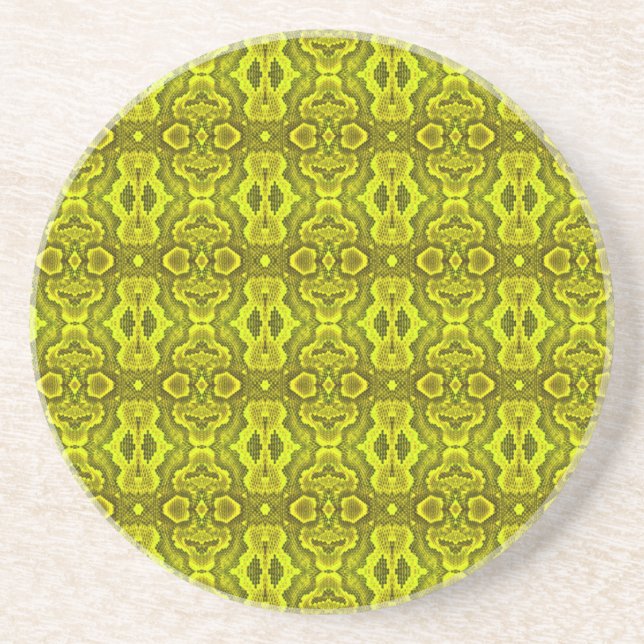 Yellow Snake Skin Texture Coaster (Front)