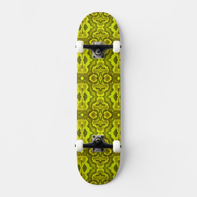 Yellow Snake Texture SkateBoard (Front)