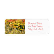 Yellow Snapdragons Return Address Label