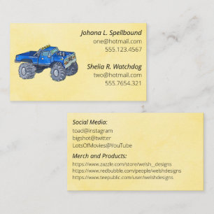 Yellow Social introduction calling card-pickup Business Card