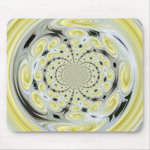 Yellow Soft Cloud Swirl Mousepad