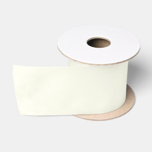 Yellow Soft Pale White Pastel Solid Colour Satin Ribbon