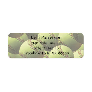 Yellow Softball 4 line