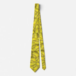 yellow softball background tie