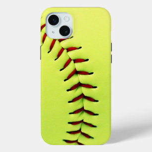 Yellow softball ball iPhone 15 mini case