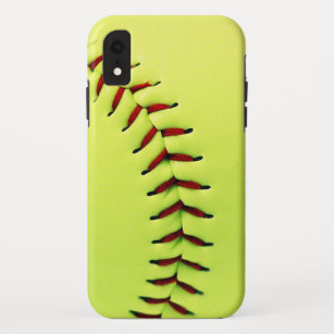 Yellow softball ball Case-Mate iPhone case