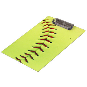Yellow softball ball clipboard
