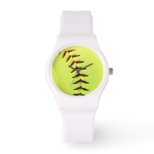 Yellow softball ball watch
