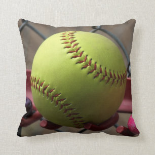 Yellow Softball Field Ball Cushion